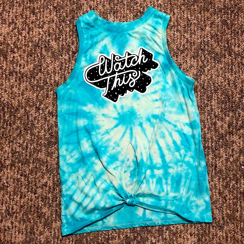 A.lab Blue Tie Dye Tank Top